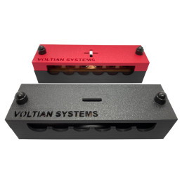 Busbar miedziany Voltian Systems 6P M8 250A 70V – komplet 2 szt.