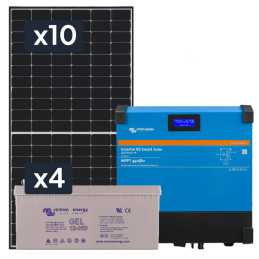 Elektrownia słoneczna 4550W z akumulatorem - zasilanie 230V moc 4500W + MPPT
