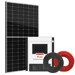 Zestaw solarny 435 W do kampera – ładowanie dwóch akumulatorów i zasilanie z alternatora