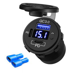 Ładowarka USB Solvian Dual Port LED QC3 PD