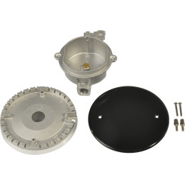 Palnik, stary, duży, kompletny do płyty kuchennej i piekarnika Thetford Triplex