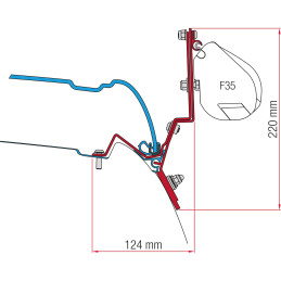Fiamma Zestaw adapterów do markizy V-Class Marco Polo od 2014 dla F45/F45s/F35