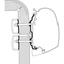 Thule Adapter Hymer Exsis/ Hymer Camp produkowany od 2012 do serii TO 5 i 8, 2,60 m