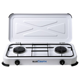 Kempingowa Kuchenka Bluecraft, 2 Palniki bez Urządzenia Zabezpieczającego przed Wypływem Gazu