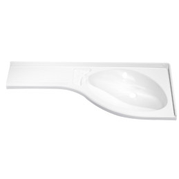 Comet Zlew narożny, tacka po lewej, biały