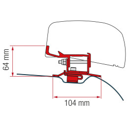 Fiamma Zestaw adapterów do markizy Stellantis (PSA) dla F40