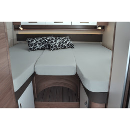 Zestaw Prześcieradeł Dopasowanych, 3 sztuki, do łóżek tylnych, srebrny