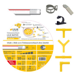 LILIE Zestaw węży WeißGELB do wody pitnej