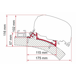 Fiamma Adapter do markizy Carthago Chic 550 dla F80