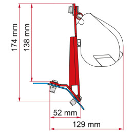 Fiamma Zestaw Ford Custom Lift Roof H1 Deep Black