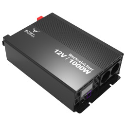 BullTron Inwerter z podwójnym gniazdem i wyświetlaczem, 1000 W