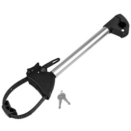 EUFAB Uchwyt na ramę z paskiem, długi, zdejmowalny, srebrny