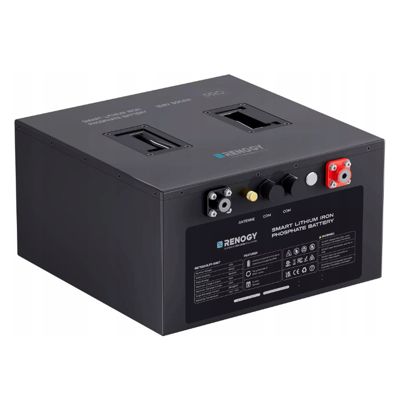 Akumulator Renogy LiFePO4 12V 500Ah Pro Smart z Bluetooth i funkcją samonagrzewania