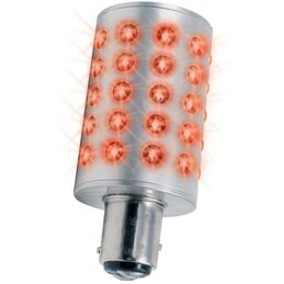 Lampa nawigacyjna LED czerwona, 10-30V, z fittingiem Bay15D