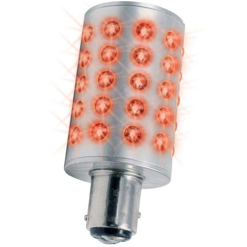 Lampa nawigacyjna LED czerwona, 10-30V, z fittingiem Bay15D
