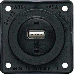 Gniazdo USB ładowania 12V antracyt matowe