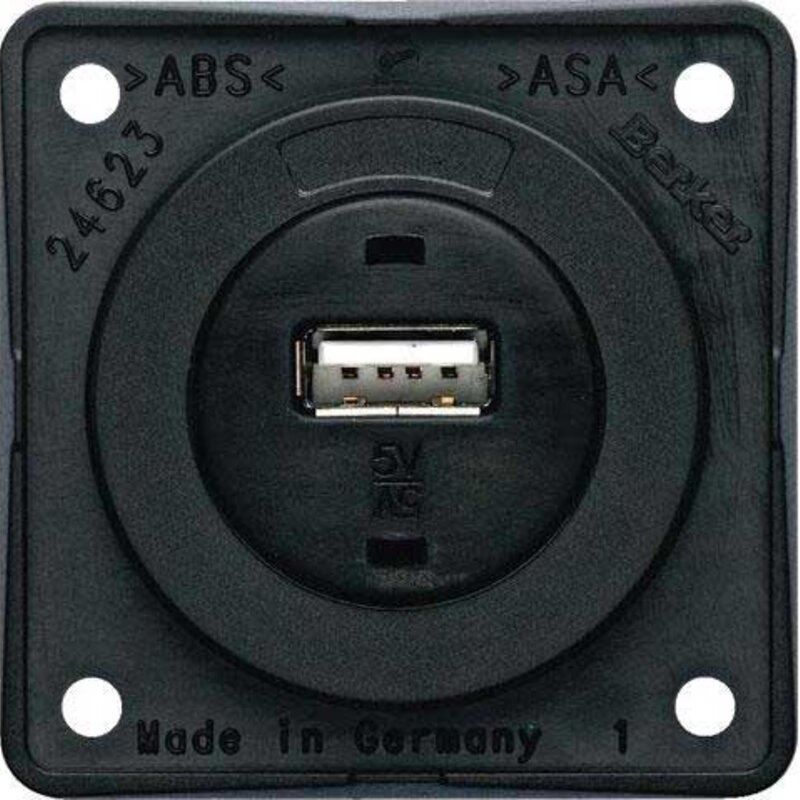 Gniazdo USB ładowania 12V antracyt matowe