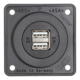 Gniazdo ładowania USB A+A 12V antracytowe do jachtów