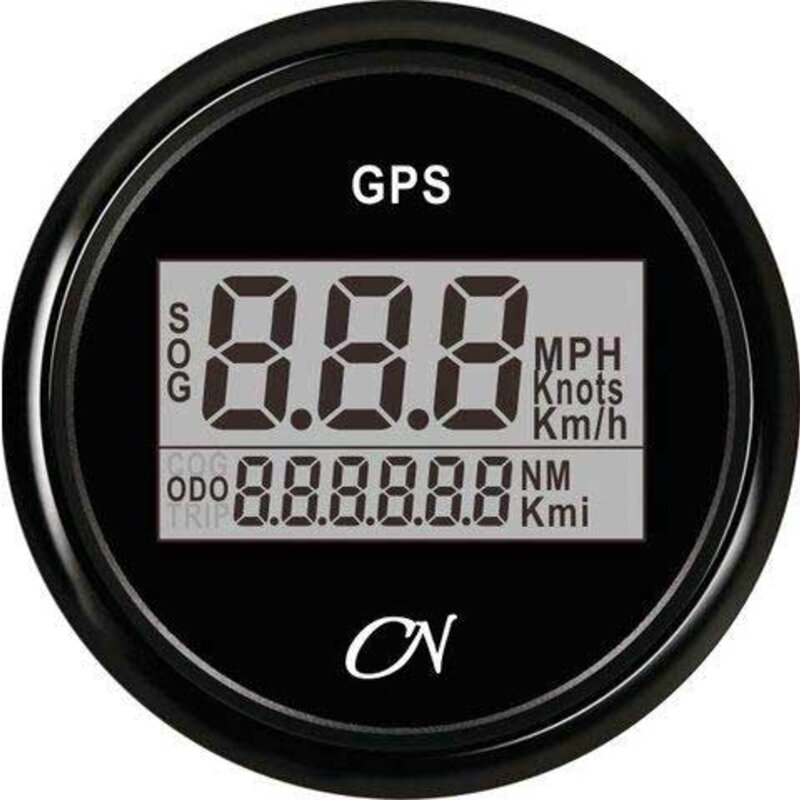 Wskaźnik prędkości GPS czarny do jachtów i łodzi