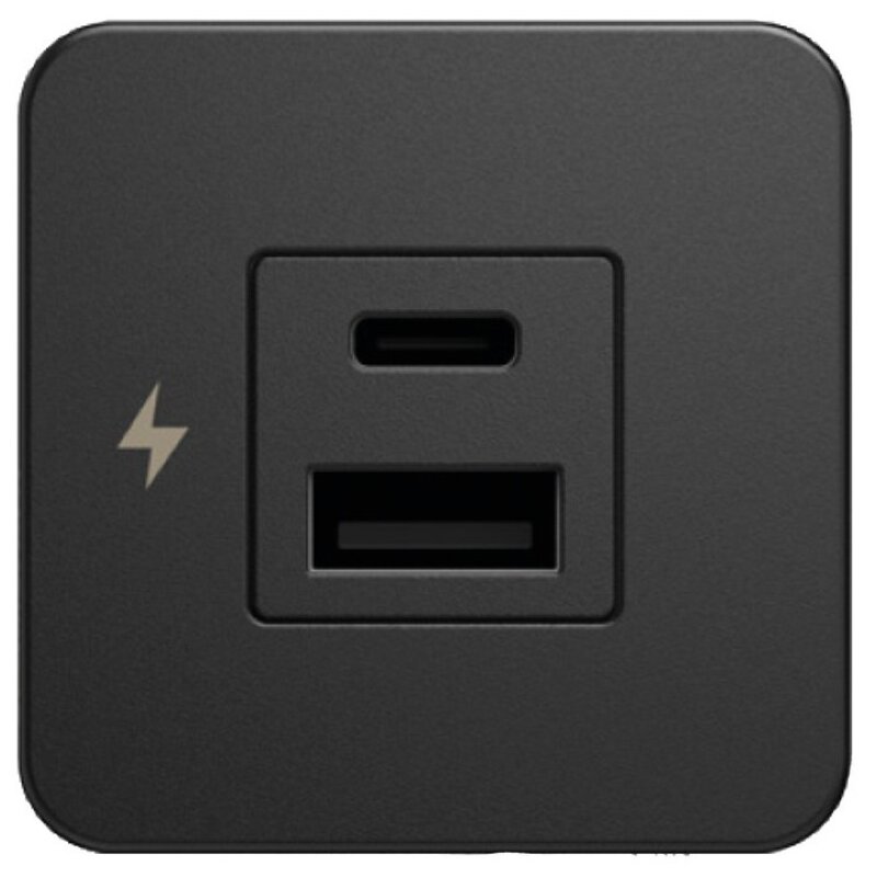 Scanstrut Podwójna płytka USB-A + USB-C do jachtów, czarny