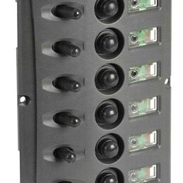 Panel sterowania z podwójnymi LEDami, 6 przełączników, 12V do łodzi