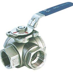Zawór kulowy 3-drogowy z T-bore, rozmiar 1 1/4"