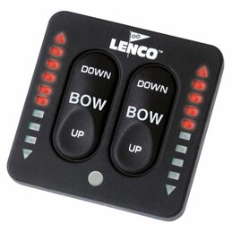 Panele sterujące Lenco dla podwójnego napędu, 12/24V z LED, wymiary 70x70 mm