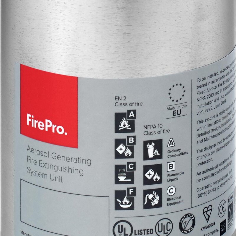 FirePro FP200 - system gaśniczy o objętości 2 m³ do łodzi