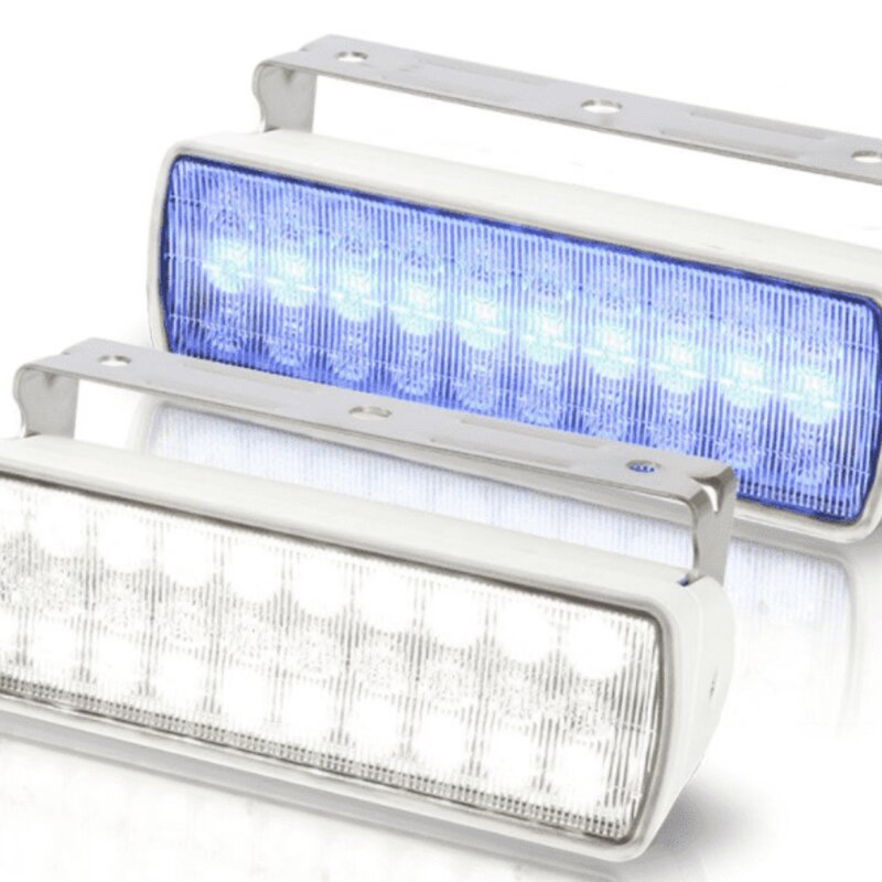 HM LED Sea Hawk XL dwukolorowa, niebiesko-biała do jachtów