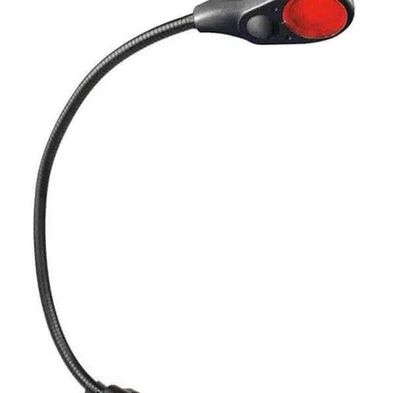 Hella LED Flexi Spot - elastyczna lampa punktowa, czarna z ramieniem 400 mm i światłem czerwonym