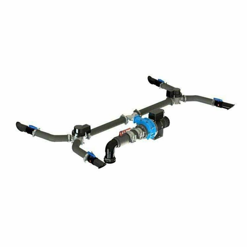Pompa pozioma JT70, 24V, siła ciągu 70 kgf z trójdrożnym zaworem 58 mm