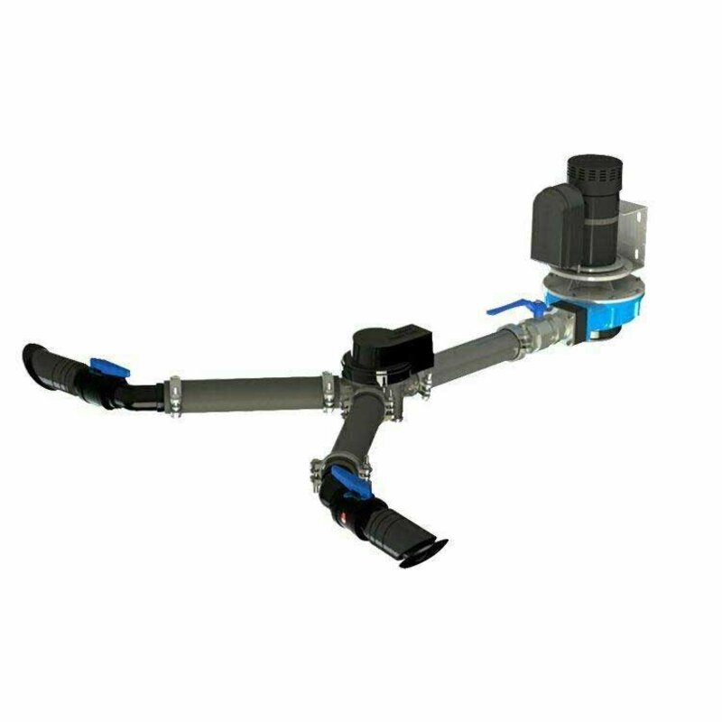 Pompa pionowa JT70 24V z siłą ciągu 70 kgf i trójdrożnym zaworem 58 mm