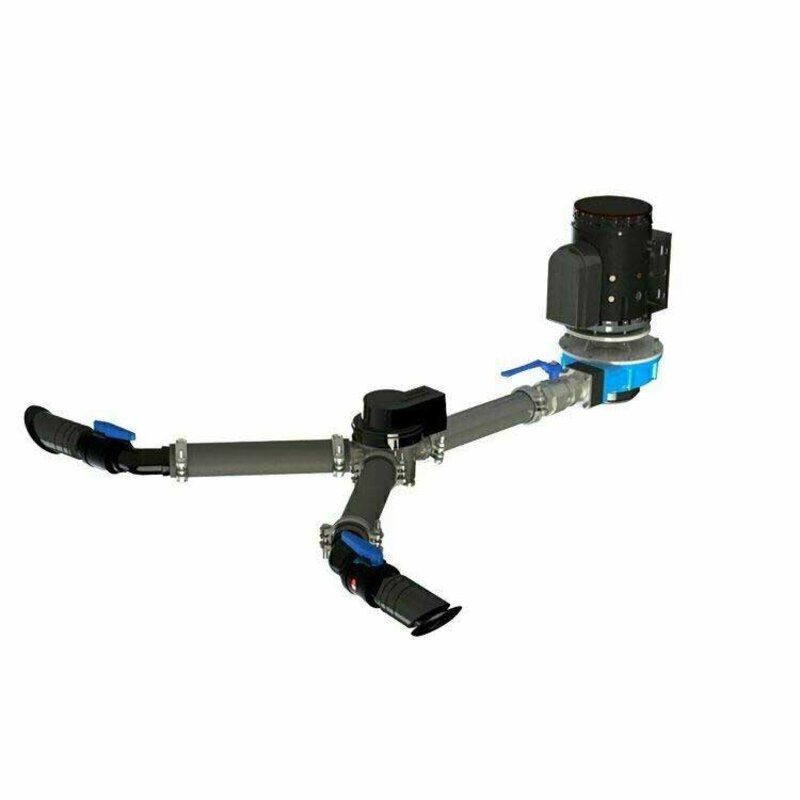 Pompa JT90 24V, pionowa, z siłą ciągu 90 kgf i trójdrożnym zaworem 58 mm
