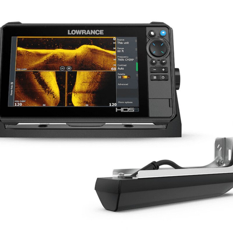 HDS-9 PRO z ActiveImaging HD 3-in-1 przetwornikiem do jachtów