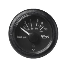 Veratron wskaźnik ciśnienia oleju 0-10 bar, czarny, 52 mm, 12/24V