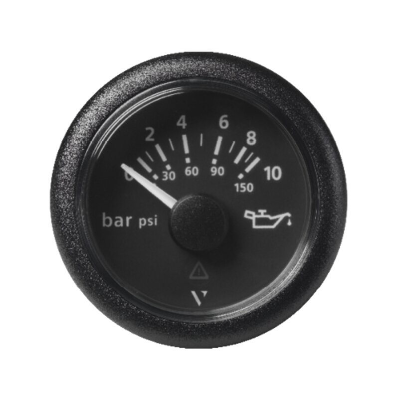Veratron wskaźnik ciśnienia oleju 0-10 bar, czarny, 52 mm, 12/24V