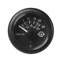 Wskaźnik ciśnienia oleju Veratron 0-25 bar, czarny, 52 mm