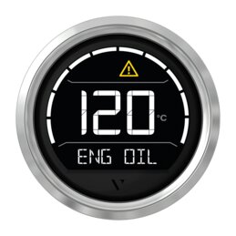 Światło VL Digital 52 do łodzi, zasilane 12/24V z pojedynczą soczewką i chromowanym frontem trójkątnym