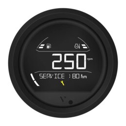 Lampa nawigacyjna VL Digital 85, 12/24V, pojedyncza soczewka, czarny trójkątny front