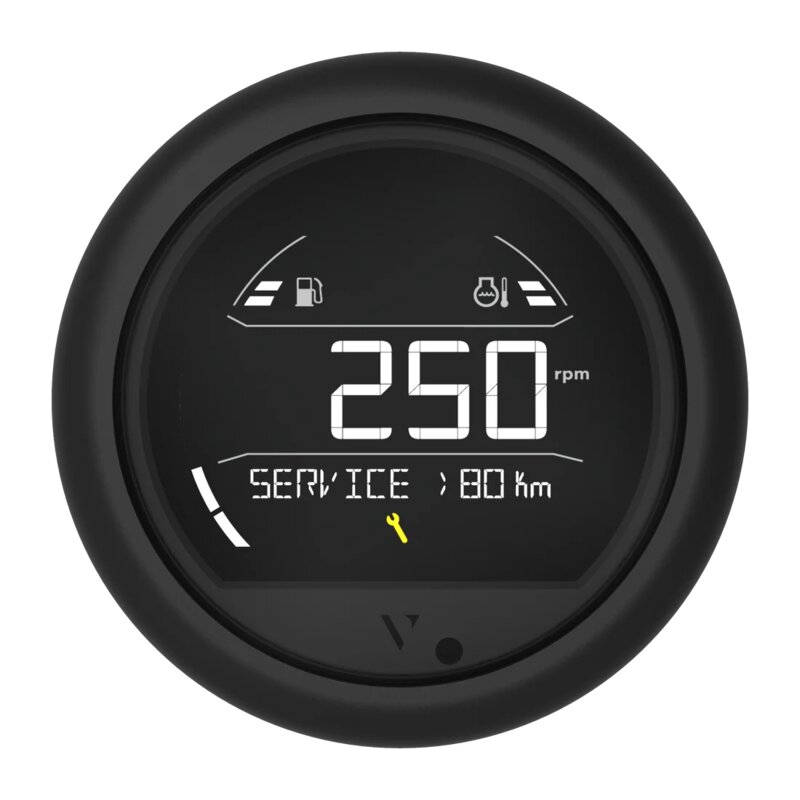 Lampa VL Digital 85 z czarnym okrągłym ringiem dla jachtów