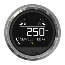 Lampa nawigacyjna VL Digital 85 z napięciem 12/24V i frontem trójkątnym chromowanym