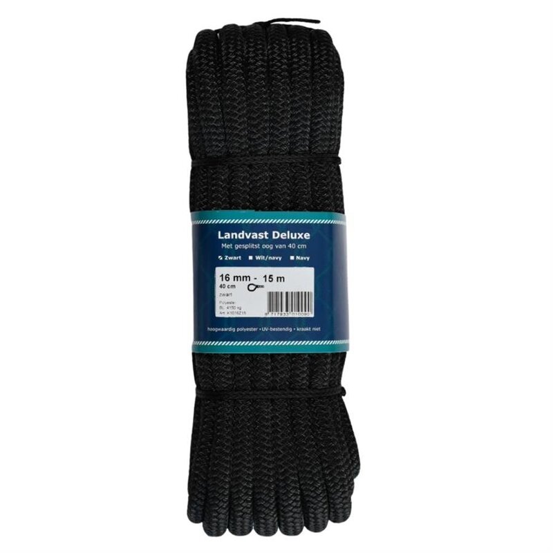 Cuma de Luxe 15 m, 16 mm, czarny