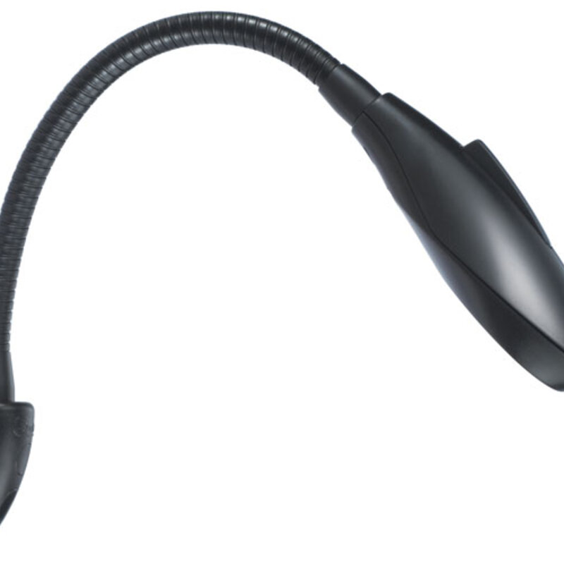 Lampa SHARK 30 z czarnym materiałem kompozytowym i światłem białym oraz czerwonym