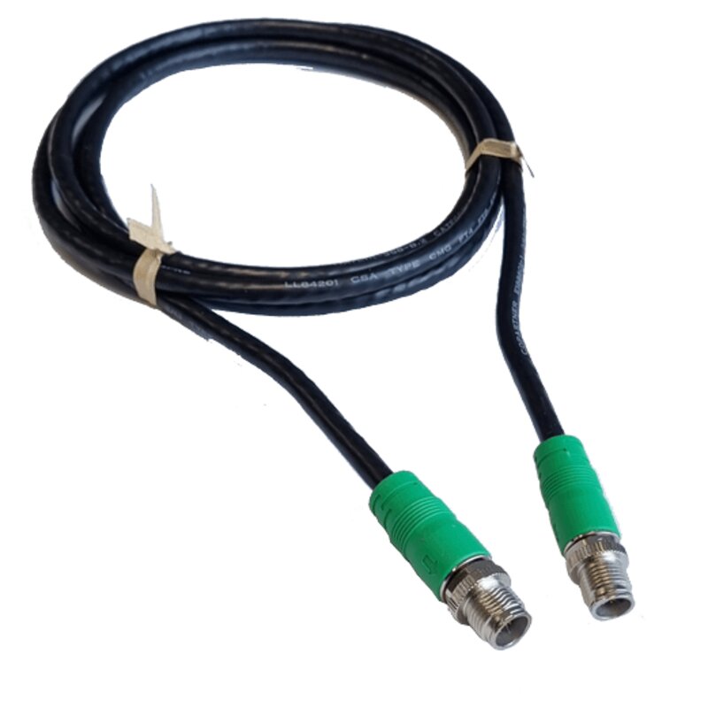 Kabel Ethernet zielony M12-M12, 5 metrów