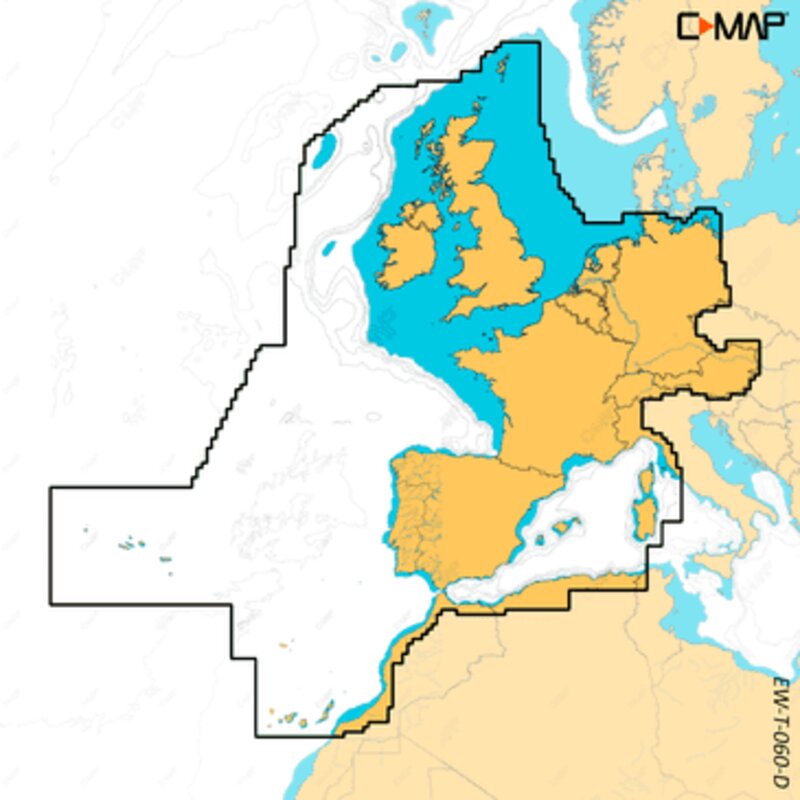 C-MAP Discover X - Europa Środkowo-Zachodnia do nawigacji jachtowej