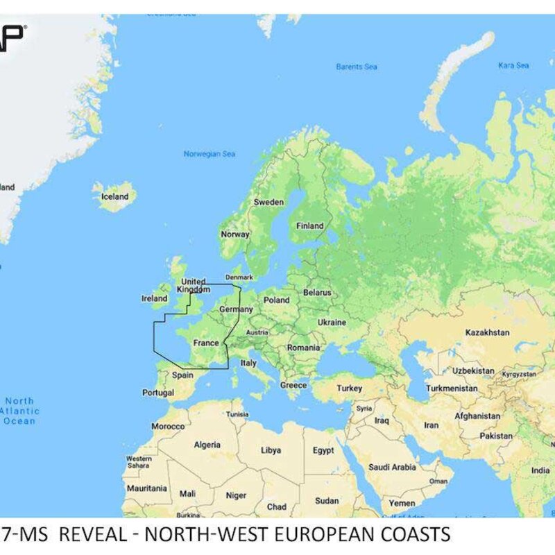 Reveal - Wybrzeża północno-zachodniej Europy - Max-N+ do nawigacji jachtowej