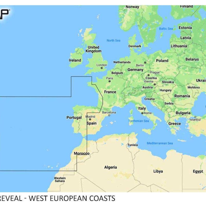 Reveal - Mapy nawigacyjne wybrzeży Europy Zachodniej Max-N+