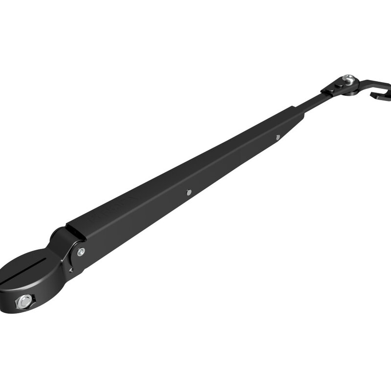 Wycieraczka do szyb jachtowych Scheibenwischer z regulowanym kątem, 340-470 mm, czarna