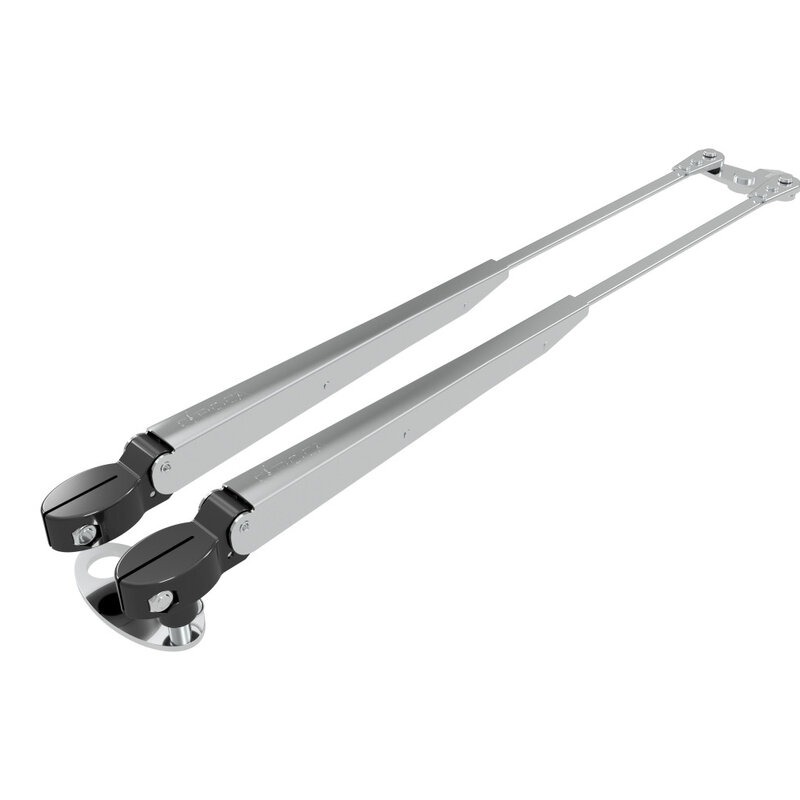 Wycieraczka do szyb jachtowych równoległa, krótka, ze stali nierdzewnej polerowanej, 324-460 mm