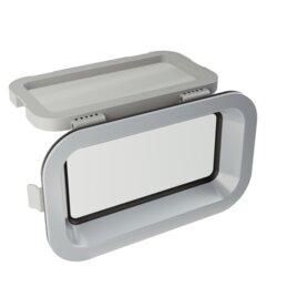 Bulaj TOPwindows R55 klapowy w kolorze alu-optik